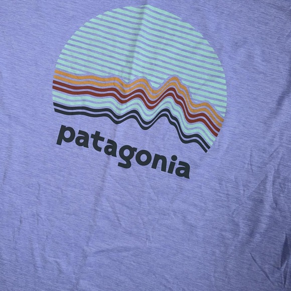 Patagonia Capilene Cool Daily Shirt Womens 2XL Blue Long Sleeve Graphic Tee Top - Picture 5 of 10